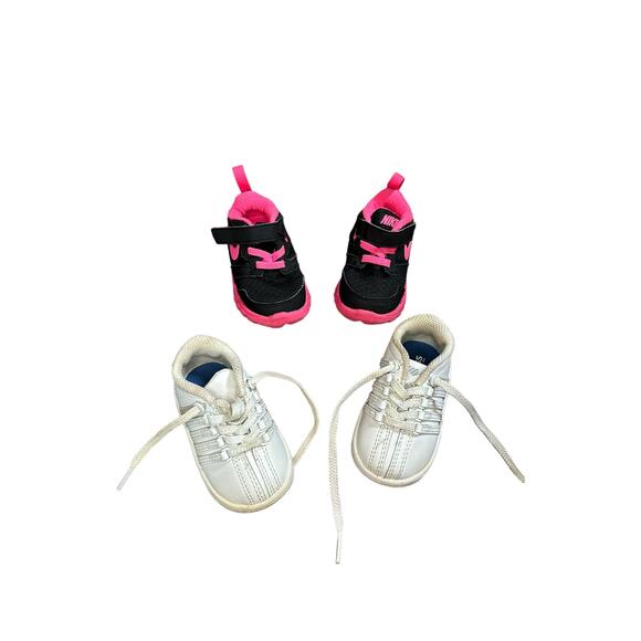 2 pair Nike and K-Swiss Baby Shoes Size 3-3.5C - Picture 1 of 6